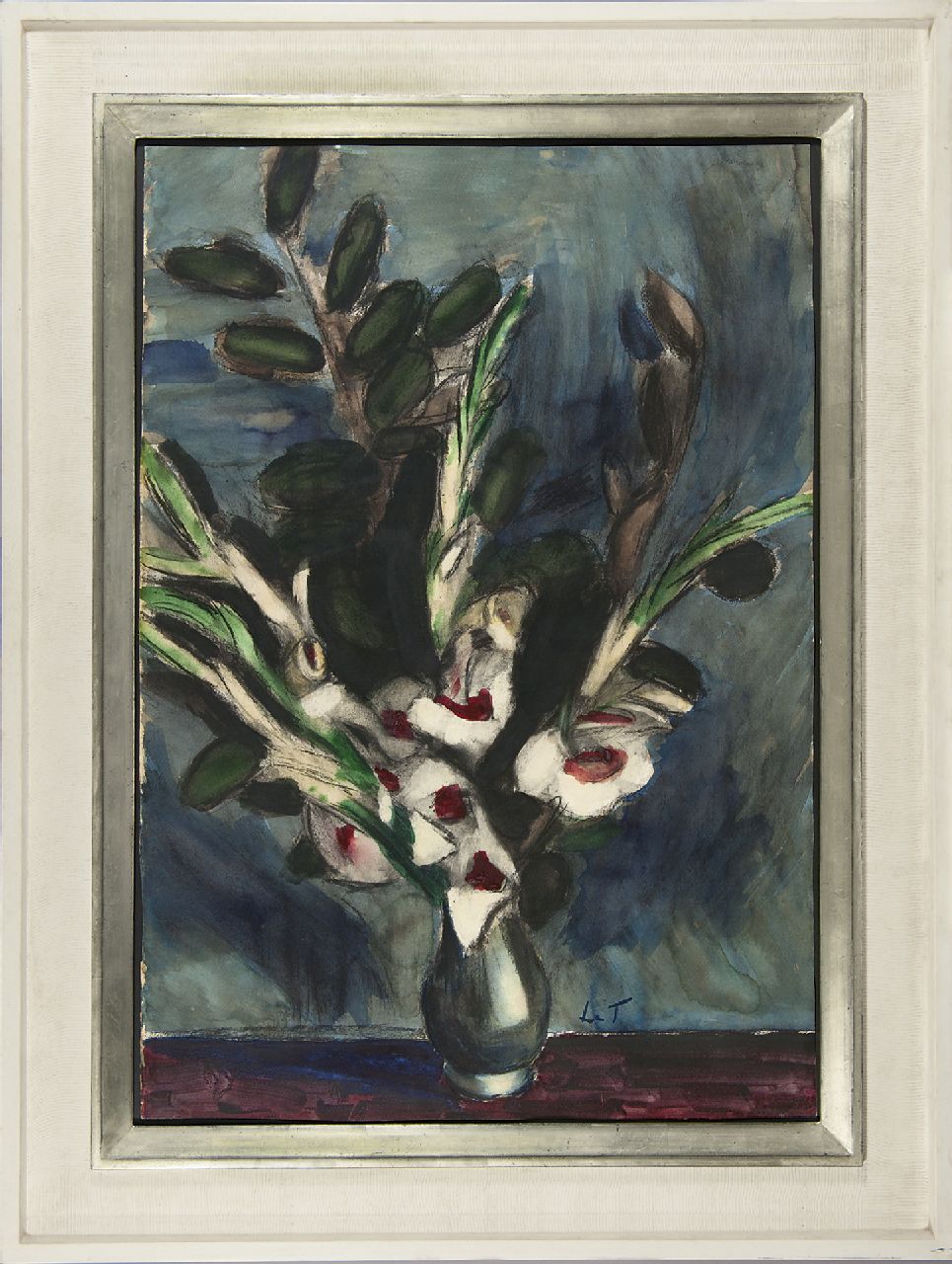 Fauconnier H.V.G. Le | 'Henri' Victor Gabriel Le Fauconnier | Watercolours and drawings offered for sale | Sword lilies, black chalk and watercolour on paper 99.1 x 68.4 cm, signed l.r. with initials