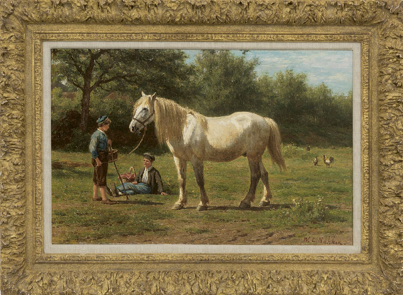 Nakken W.K.  | Willem Karel 'W.C.' Nakken, The old grey, oil on canvas laid down on panel 30.6 x 46.0 cm, signed l.r.