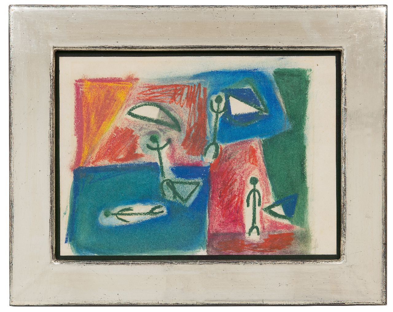 Nanninga J.  | Jacob 'Jaap' Nanninga | Watercolours and drawings offered for sale | Composition with figures, coloured chalk on paper 22.0 x 29.0 cm