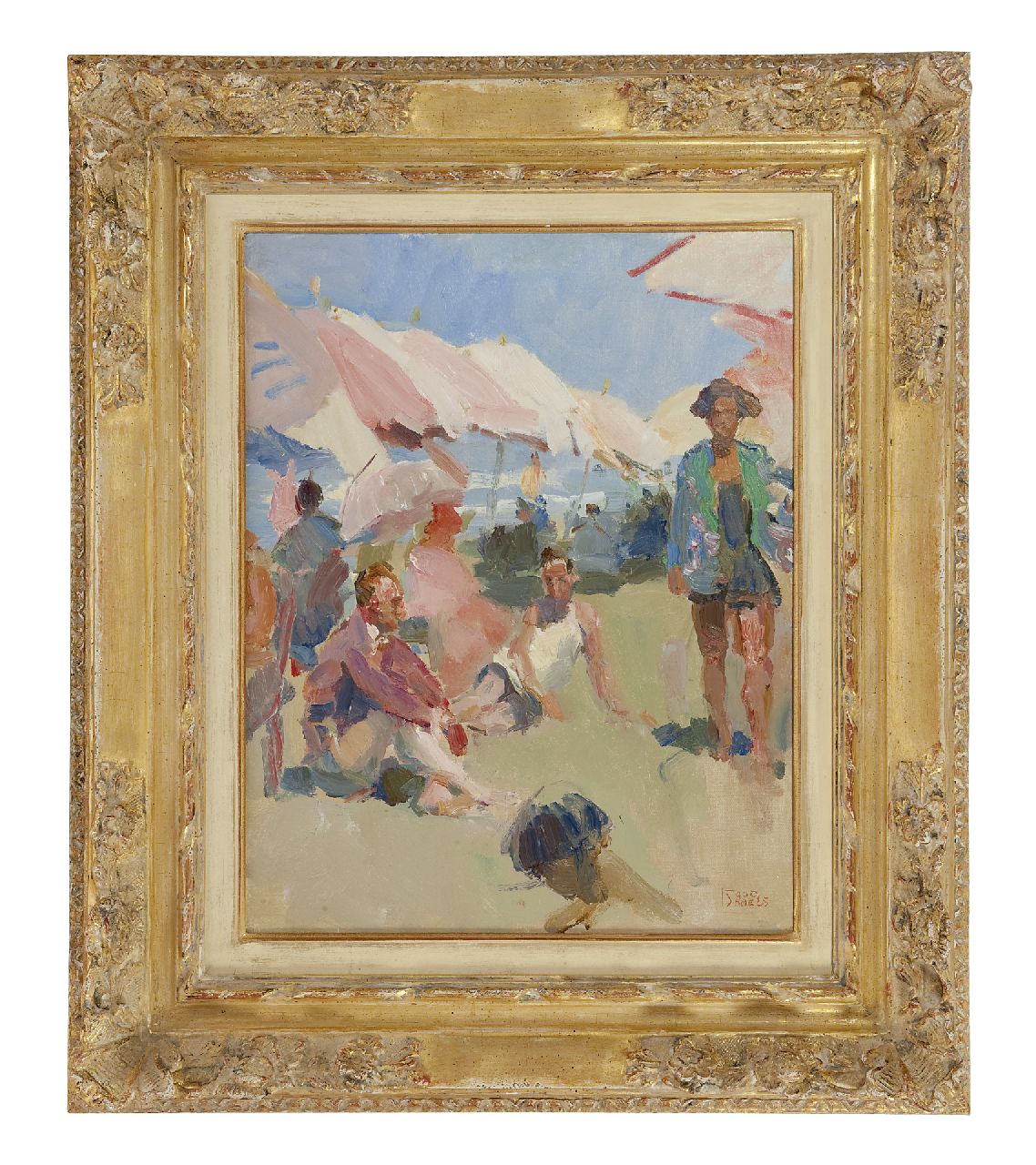 Israels I.L.  | 'Isaac' Lazarus Israels, The beach, Viareggio, oil on canvas 50.2 x 40.0 cm, signed l.r. and painted circa 1920