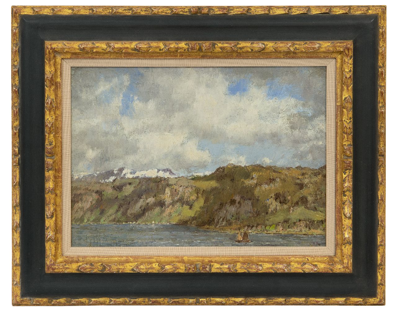 Gorter A.M.  | 'Arnold' Marc Gorter, Sailing boats in a fjord, Norway, oil on canvas 25.0 x 35.0 cm, signed l.r. and painted circa 1922