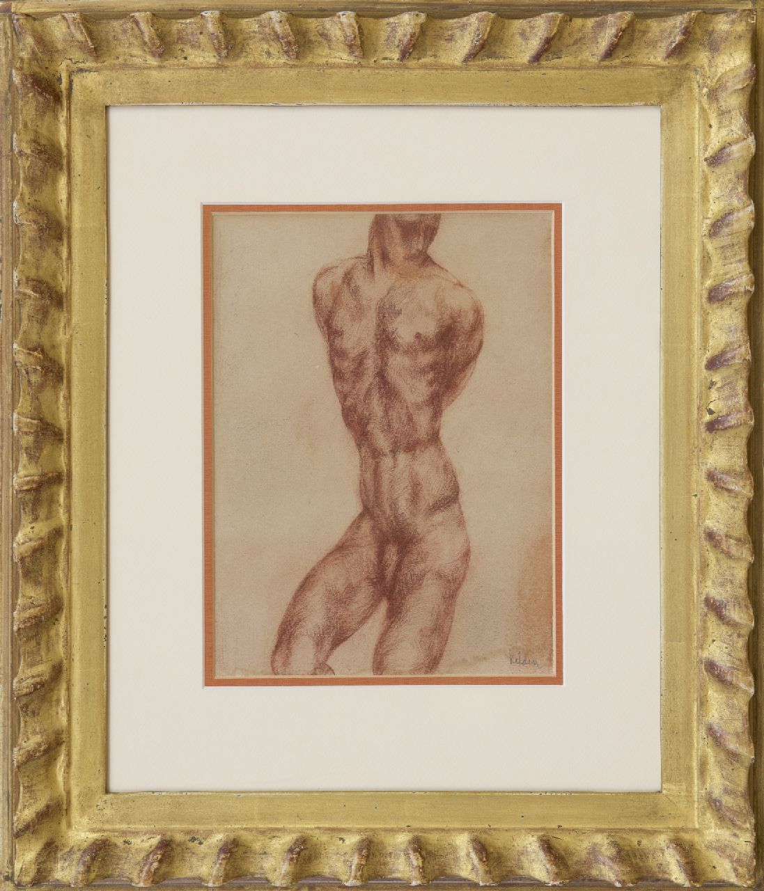 Kelder A.B.  | Antonius Bernardus 'Toon' Kelder | Watercolours and drawings offered for sale | Torso - muscle study, red chalk on paper 25.0 x 18.7 cm, signed l.r.