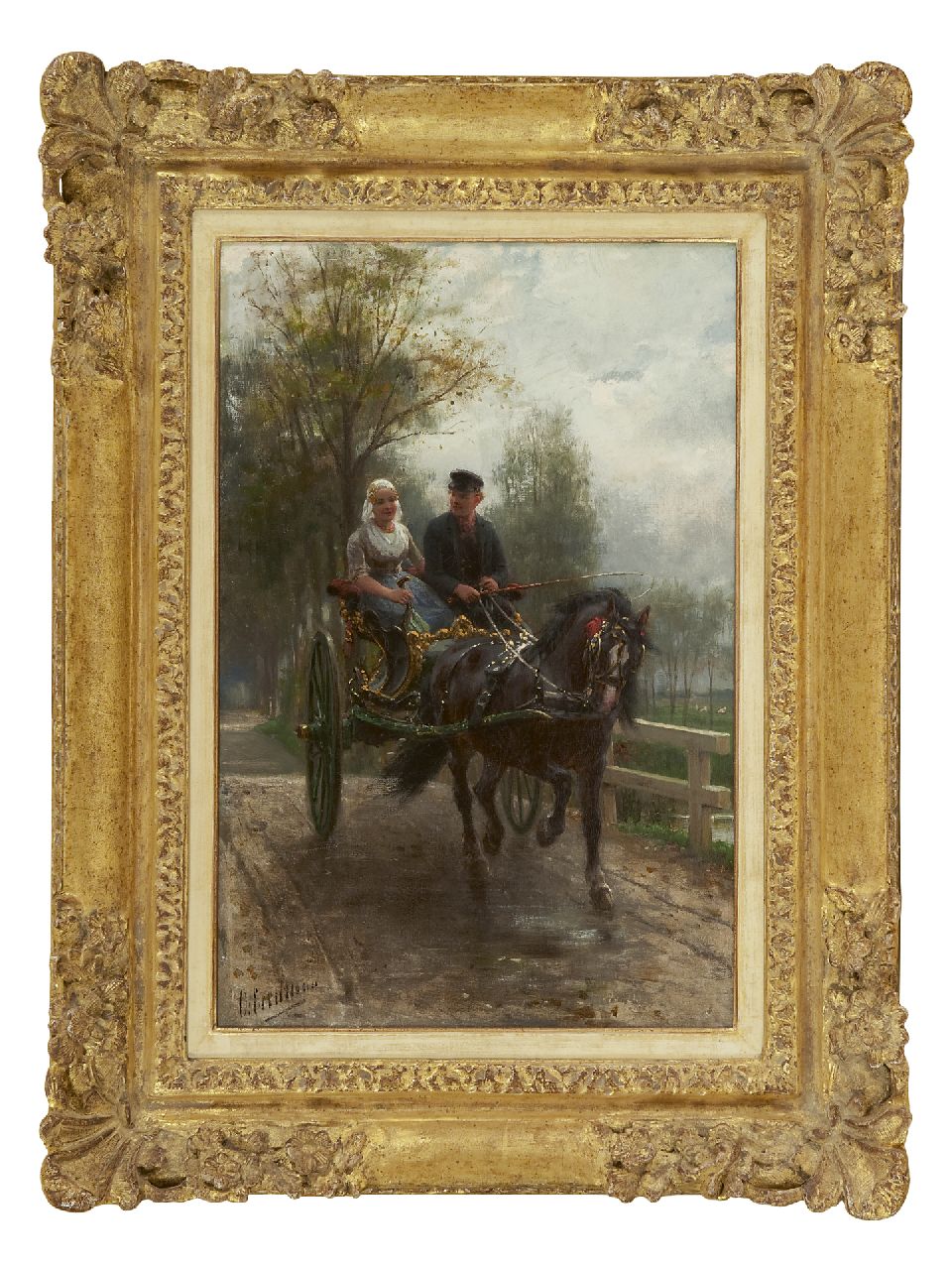 Eerelman O.  | Otto Eerelman, A Sunday ride, oil on canvas 47.0 x 31.2 cm, signed l.l.