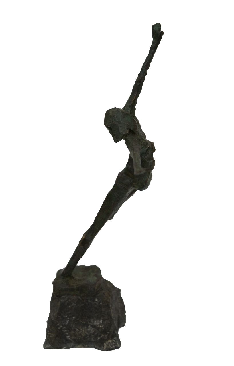 Bakker W.F.  | Willem Frederik 'Jits' Bakker | Sculptures and objects offered for sale | One dancer, bronze 44.9 x 26.8 cm, signed on the base