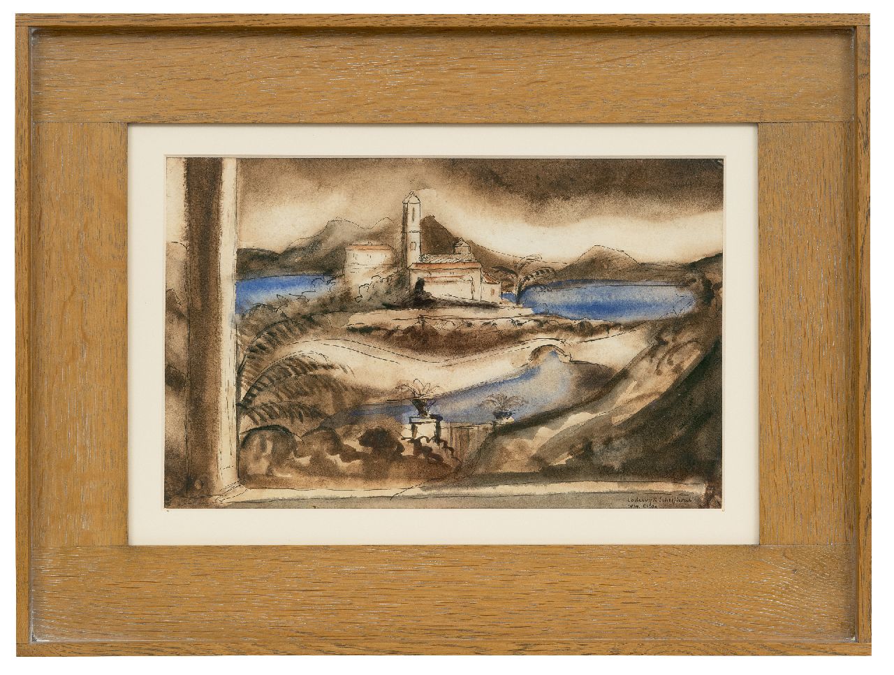Schelfhout L.  | Lodewijk Schelfhout | Watercolours and drawings offered for sale | A view of Corsica, watercolour on paper 21.3 x 34.2 cm, signed l.r. and dated 'Corse 1919'
