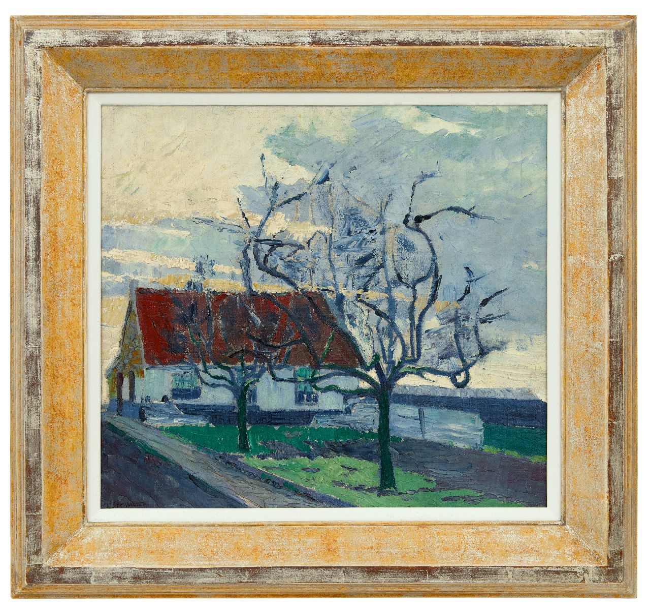 Schuhmacher W.G.C.  | Wijtze Gerrit Carel 'Wim' Schuhmacher | Paintings offered for sale | A farmstead, oil on canvas 39.3 x 43.0 cm, signed l.l. and painted circa 1914