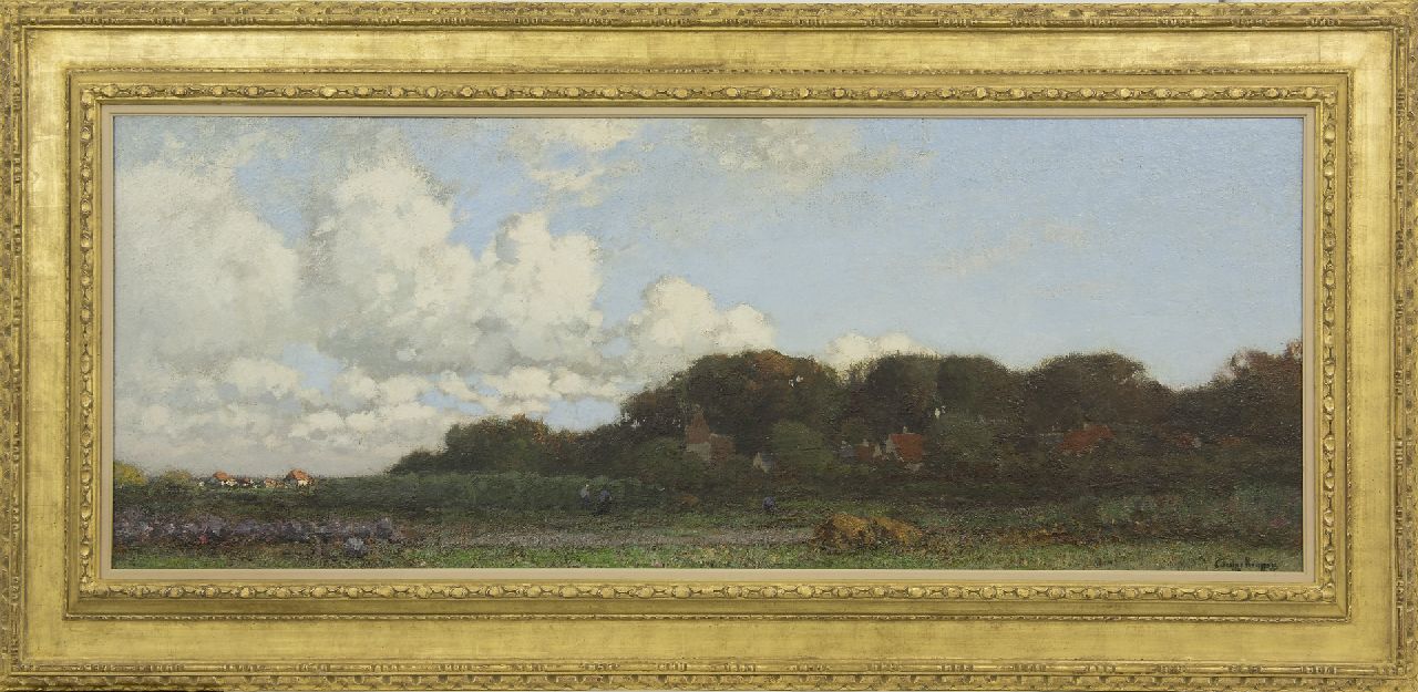 Kuijpers C.  | Cornelis Kuijpers, Dutch landscape near Heelsum, oil on canvas 51.0 x 132.0 cm, signed l.r.