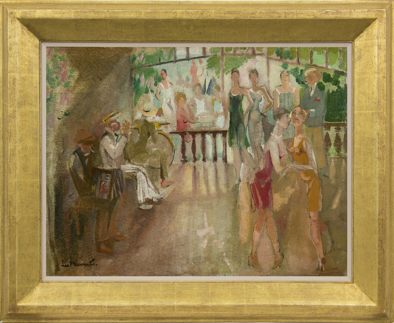 Bervoets L.  | Leo Bervoets | Paintings offered for sale | Dancing, oil on canvas 52.1 x 68.0 cm, signed l.l.