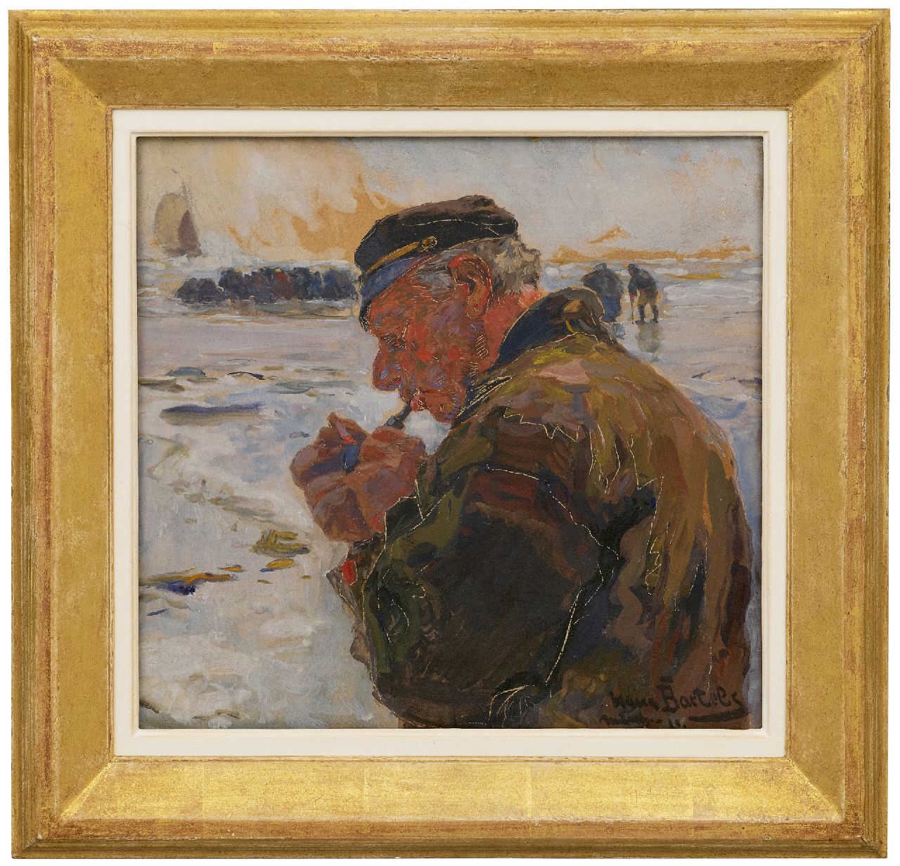 Bartels H. von | Hans von Bartels | Watercolours and drawings offered for sale | A moment's rest, chalk, ink and gouache on paper 30.0 x 31.0 cm, signed l.r. and dated München '10