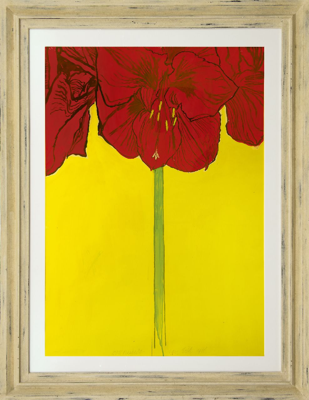 Andriesse E.B.  | Erik Bart Andriesse, Amaryllis, gouache on paper 115.0 x 81.0 cm, signed l.c. and dated 1986