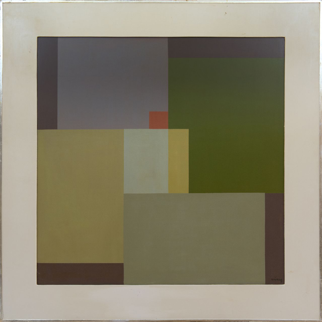 Wiggers K.H.  | 'Karel' Hendrik Wiggers | Paintings offered for sale | Composition II, oil on panel 79.0 x 79.0 cm, signed l.r. and dated on the reverse '88