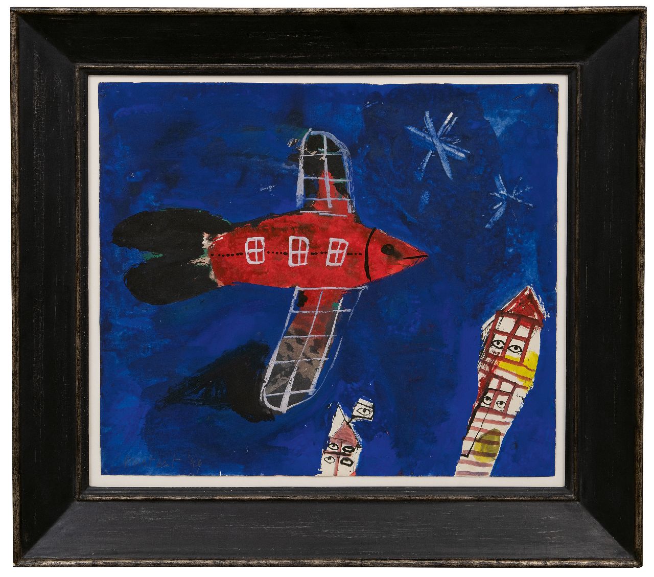 Constant (Constant Anton Nieuwenhuijs)   | Constant (Constant Anton Nieuwenhuijs) | Watercolours and drawings offered for sale | Without title, gouache on paper 45.2 x 51.2 cm, signed l.l. and dated '49  (reserved)
