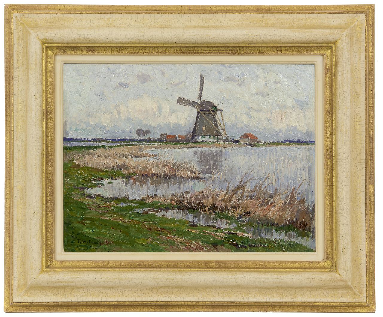Wytsman R.P.  | 'Rodolphe' Paul Wytsman, The Prinsenmolen in Hillegersberg, near Rotterdam, oil on panel 26.9 x 36.0 cm, signed l.l.