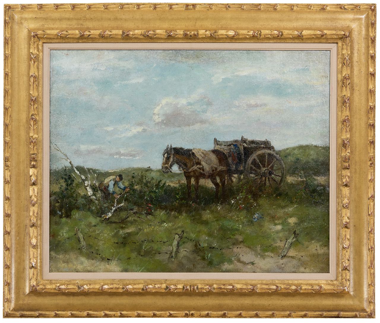 Scherrewitz J.F.C.  | Johan Frederik Cornelis Scherrewitz | Paintings offered for sale | The wood gatherer, oil on canvas 40.4 x 50.5 cm