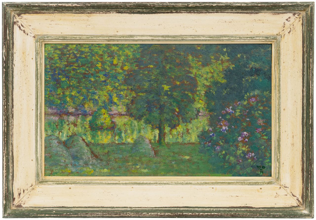 Degouve de Nuncques W.  | William Degouve de Nuncques, A park view, oil on board 29.4 x 50.0 cm, signed l.r. with initials