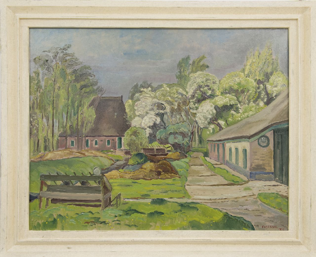 Filarski D.H.W.  | 'Dirk' Herman Willem Filarski | Paintings offered for sale | Farms, oil on canvas 80.0 x 100.5 cm, signed l.r. and dated 1942