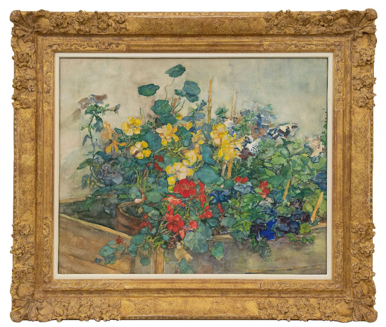Akkeringa J.E.H.  | 'Johannes Evert' Hendrik Akkeringa, Summer flowers, watercolour and gouache on paper 54.1 x 67.0 cm, signed l.l.