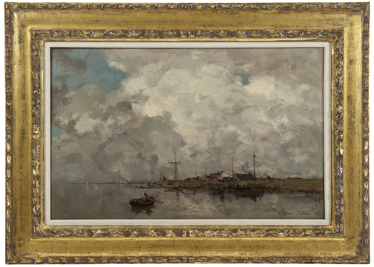 Maris J.H.  | Jacobus Hendricus 'Jacob' Maris, Wolk effekt, oil on canvas 38.2 x 60.1 cm, signed l.r. and dated 1877