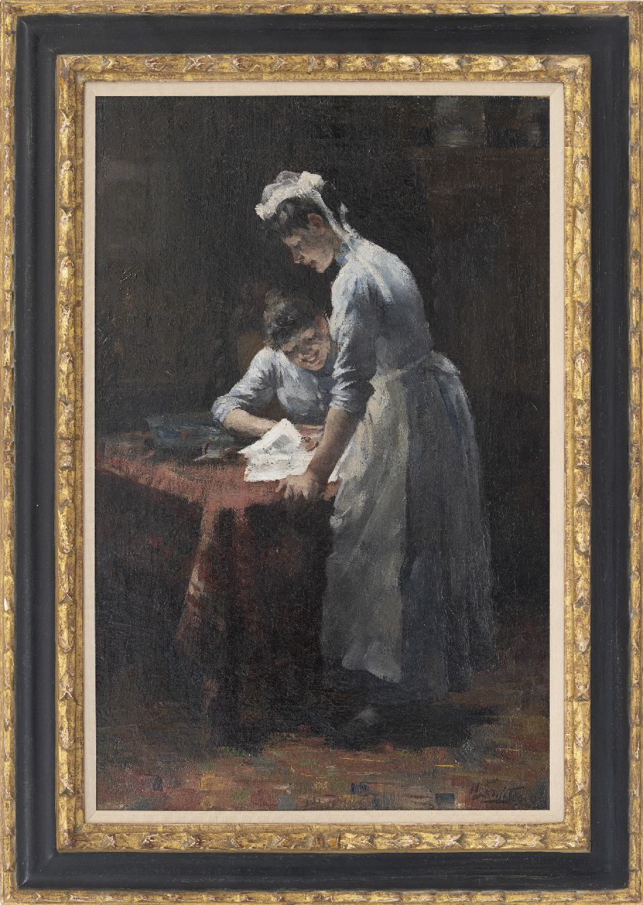 Smith H.  | Hobbe Smith, The housemaids, oil on canvas 59.5 x 38.9 cm, signed l.r. and dated '99