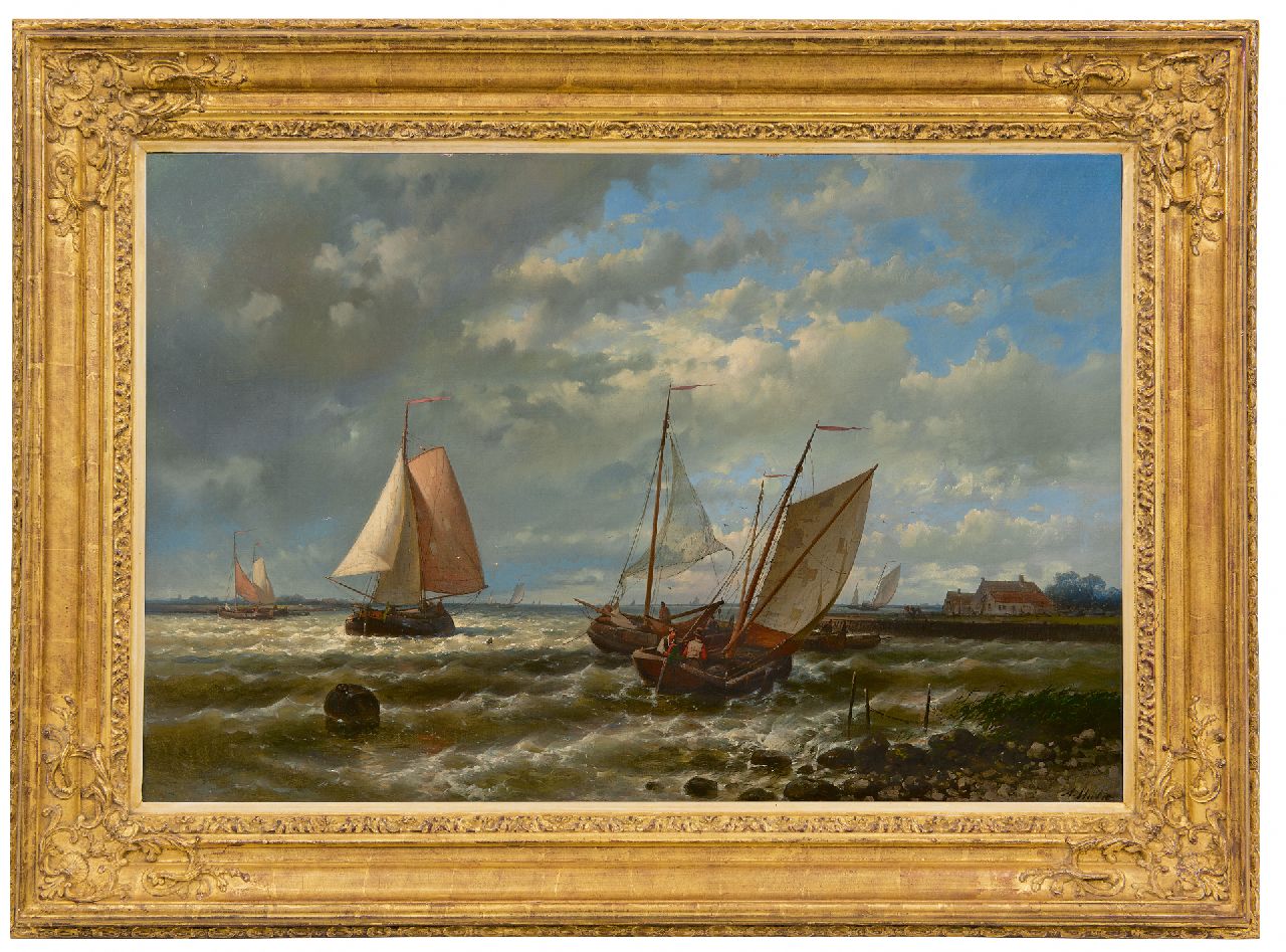 Hulk A.  | Abraham Hulk | Paintings offered for sale | At choppy waters, oil on canvas 56.7 x 86.2 cm, signed l.r.