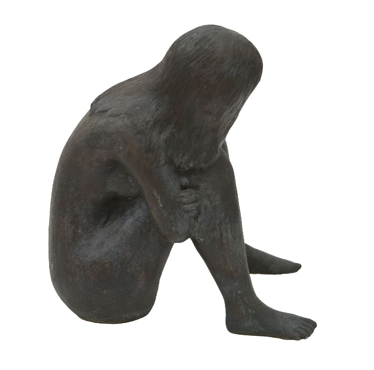 Moser K.  | Kurt Moser | Sculptures and objects offered for sale | Melancholie, bronze 31.7 x 19.4 cm, signed with monogram along lower edge