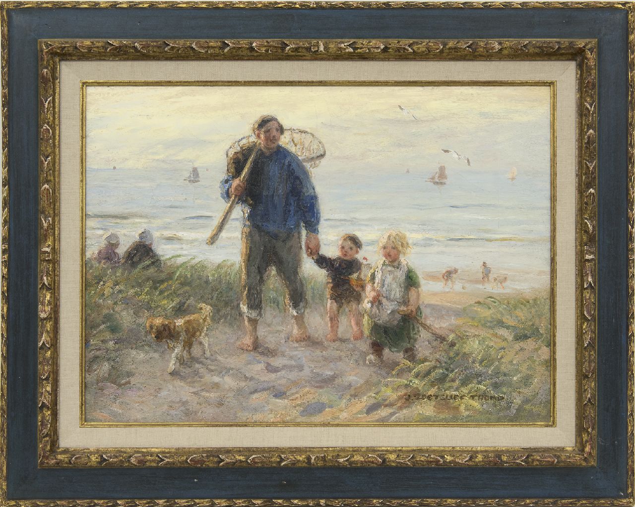 Zoetelief Tromp J.  | Johannes 'Jan' Zoetelief Tromp | Paintings offered for sale | Homeward bound through the dunes, oil on canvas 41.0 x 56.2 cm, signed l.r.