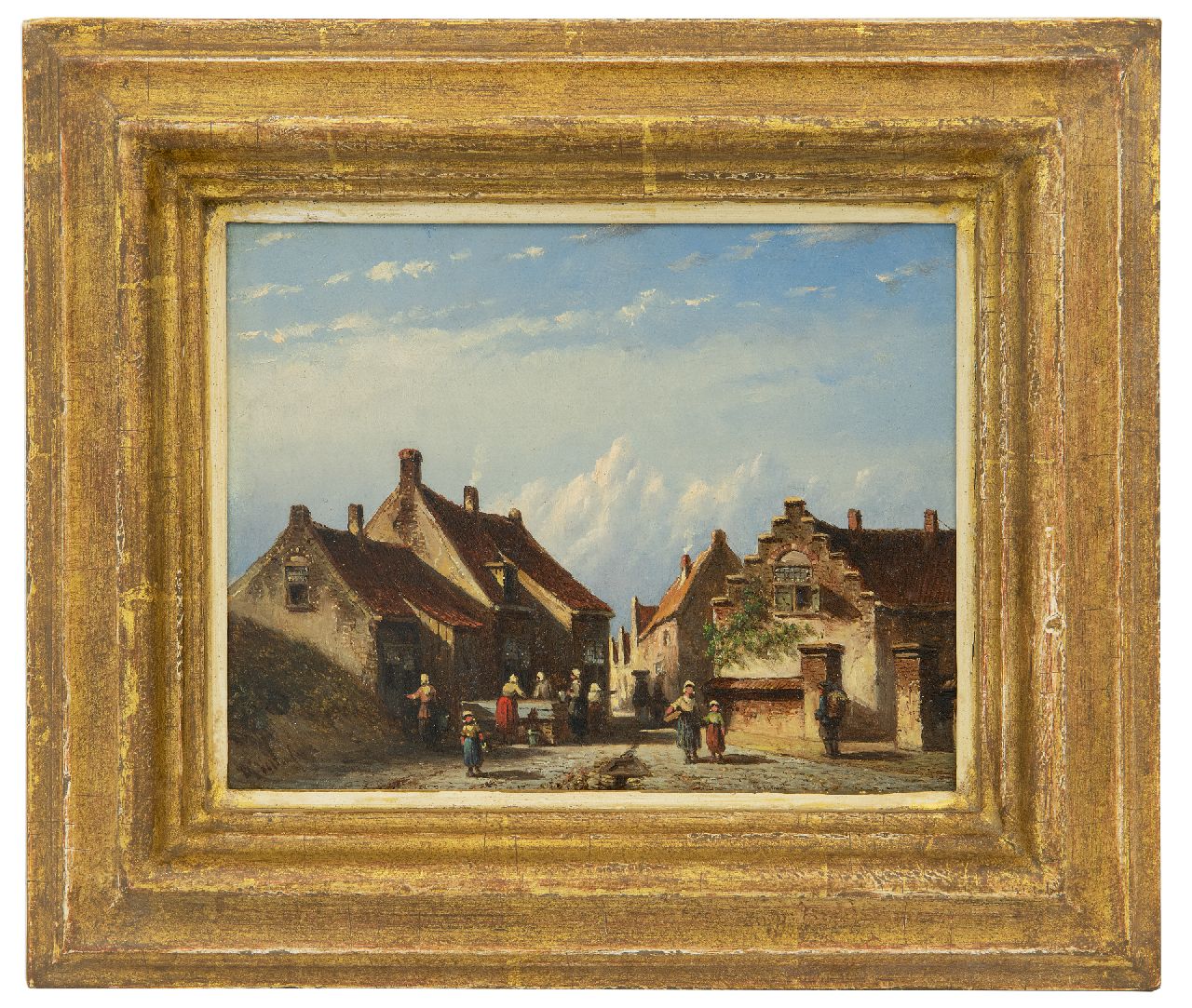 Vertin P.G.  | Petrus Gerardus Vertin | Paintings offered for sale | A village in the dunes in summer, oil on panel 14.8 x 18.8 cm, signed l.l. and dated '59