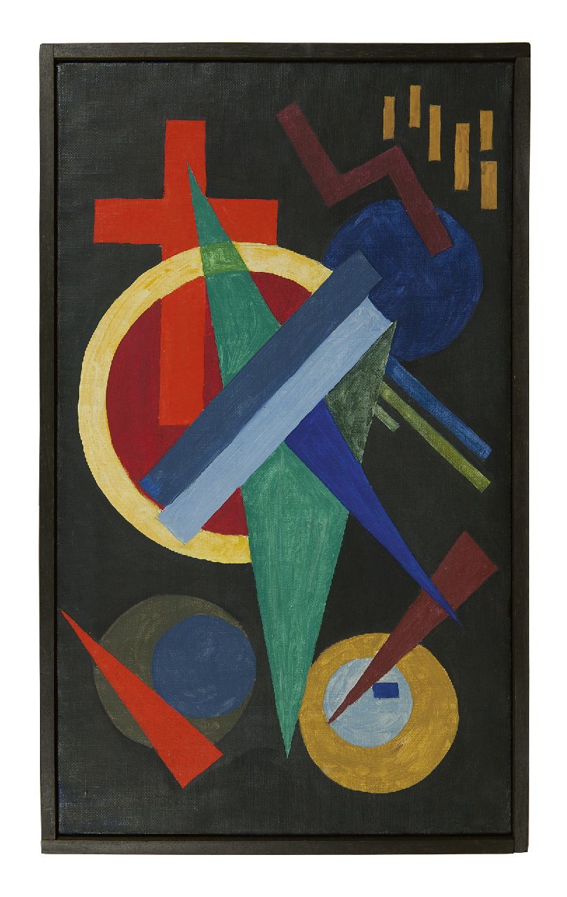 Alkema W.H.  | 'Wobbe' Hendrik Alkema, Improvisation, wax paint on canvas 80.3 x 47.0 cm, signed on the reverse and dated 1929 on the reverse