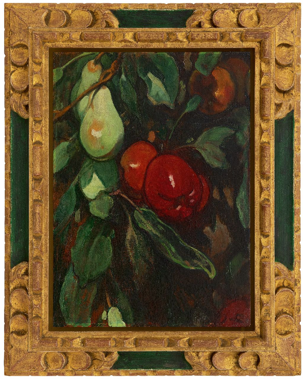 Looy J. van | Jacobus van Looy | Paintings offered for sale | Red apples and pears, oil on panel 37.0 x 26.7 cm, signed l.r. with initials