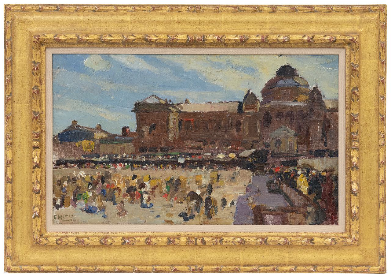 Noltee B.C.  | Bernardus Cornelis 'Cor' Noltee, A view of the Kurhaus, Scheveningen, oil on canvas laid down on board 28.4 x 47.9 cm, signed l.l.