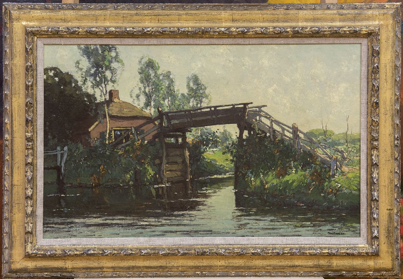 Bodifée J.P.P.  | Johannes Petrus Paulus 'Paul' Bodifée | Paintings offered for sale | The Oude Brug, Giethoorn, oil on canvas laid down on panel 41.0 x 64.7 cm, signed l.r.