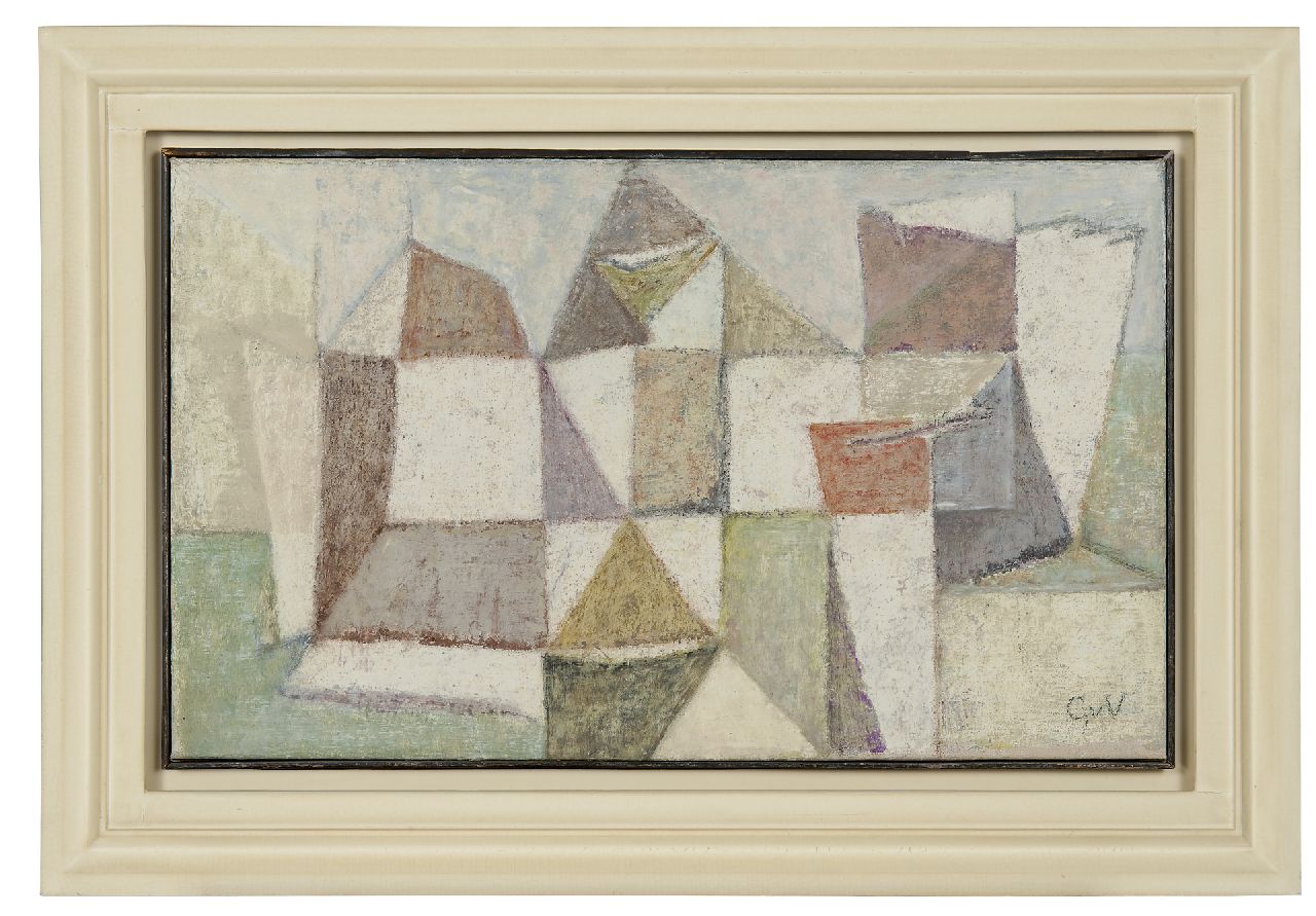 Velde G. van | Gerardus 'Geer' van Velde, Composition, oil on canvas 33.0 x 54.9 cm, signed l.r. with initials and in full on the reverse and painted ca. 1965