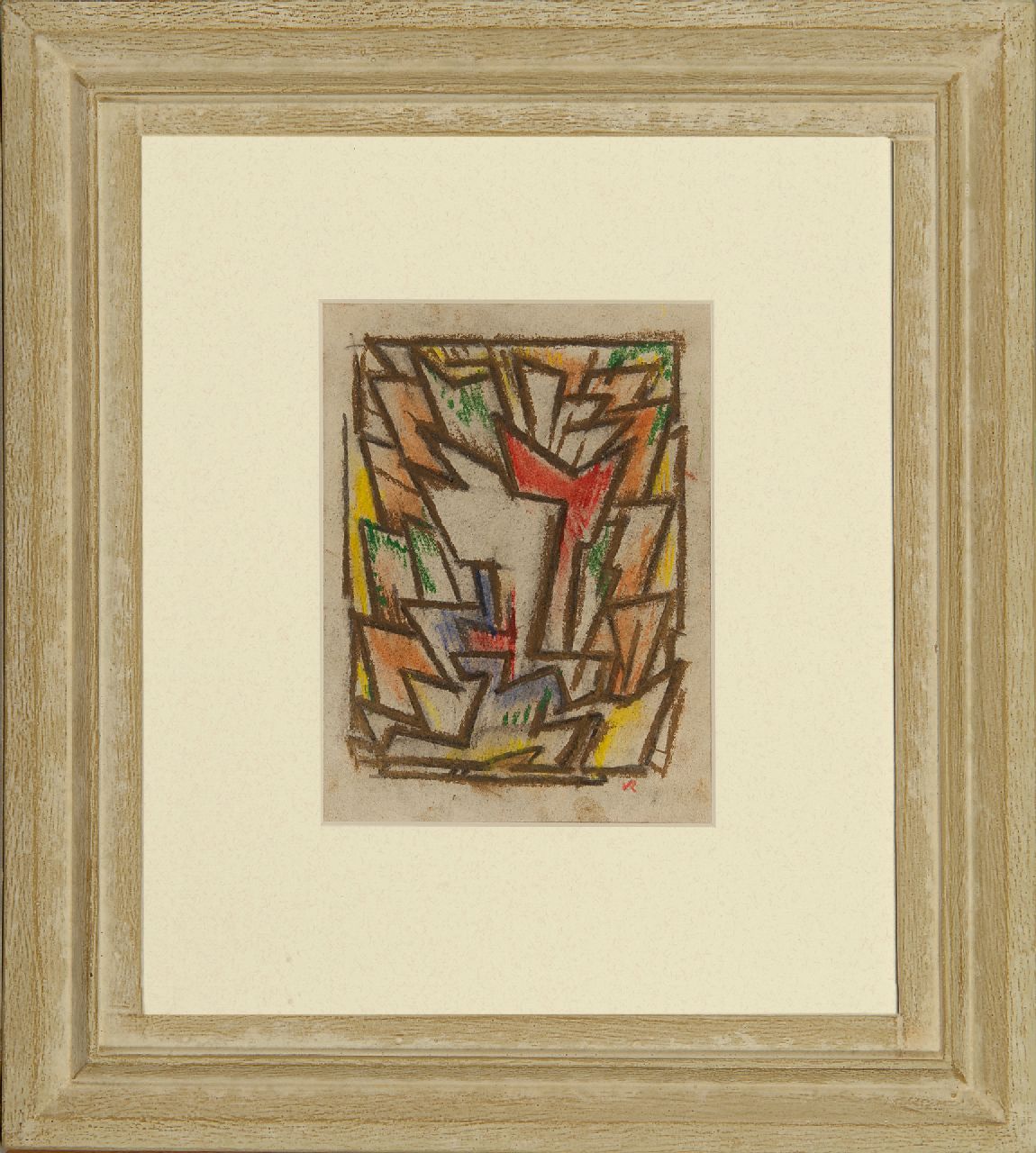 Rees O. van | Otto van Rees | Watercolours and drawings offered for sale | Composition, chalk on paper 17.5 x 14.5 cm, signed l.r. with monogram