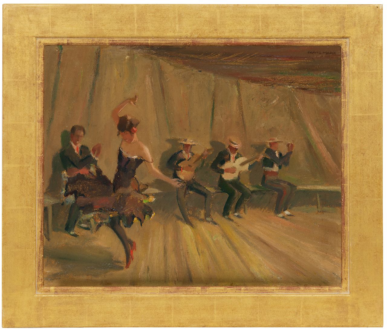 Marx F.  | Franz Marx | Paintings offered for sale | Flamenco dancer and musicians, oil on board 44.5 x 54.8 cm, signed u.r.