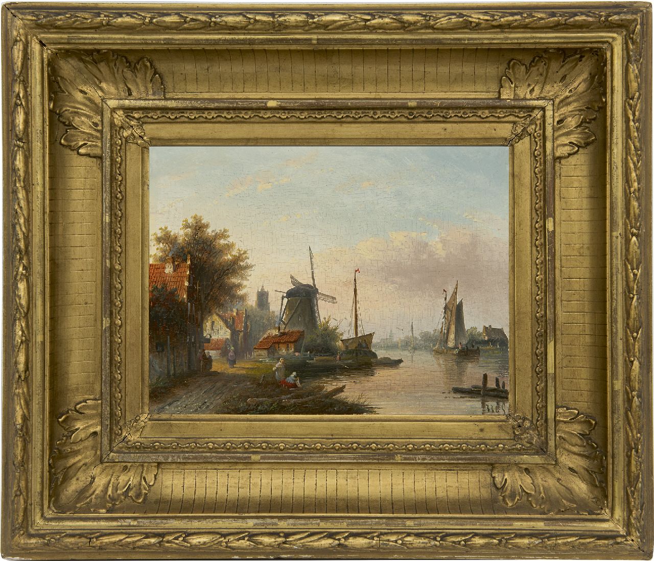 Spohler J.J.C.  | Jacob Jan Coenraad Spohler, A summer landscape, oil on panel 16.0 x 21.1 cm, signed l.r. with initials