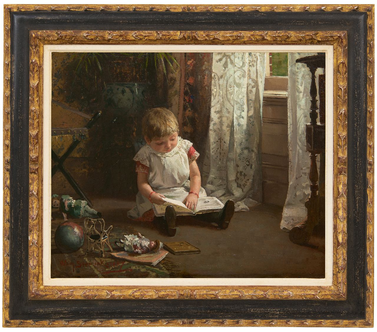 Steelink jr. W.  | Willem Steelink jr. | Paintings offered for sale | The picture book, oil on canvas 37.8 x 47.3 cm, signed l.l. and dated 1887