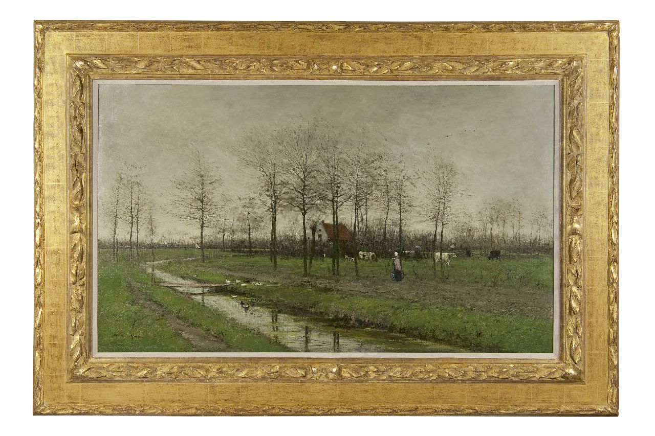 Maris W.  | Willem Maris, Springtime, oil on canvas 66.0 x 111.2 cm, signed l.l. and painted ca. 1875