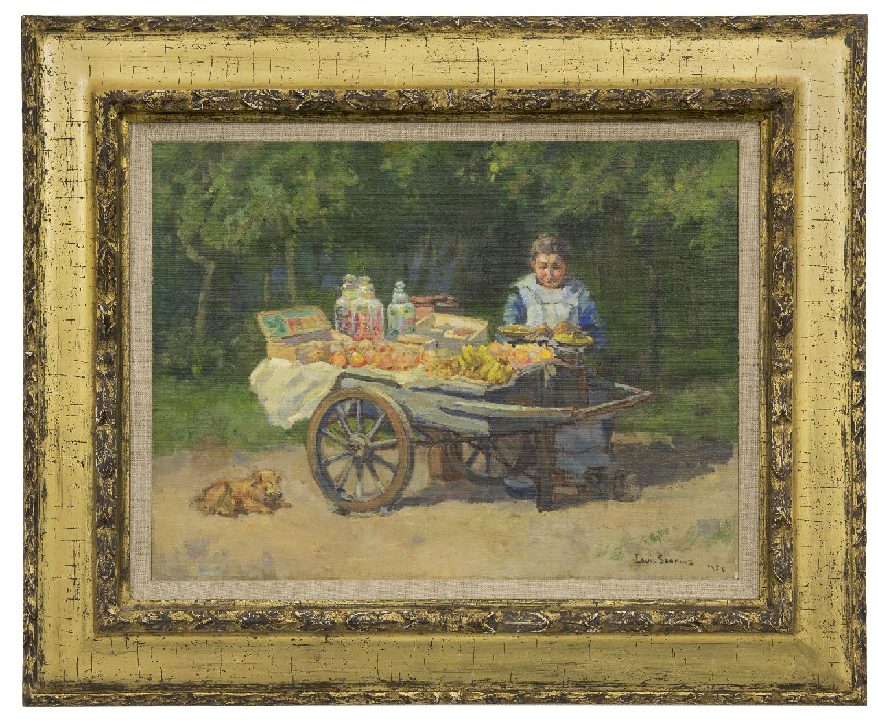 Soonius L.  | Lodewijk 'Louis' Soonius | Paintings offered for sale | The fruit and candy stand, oil on canvas 30.5 x 40.5 cm, signed l.r. and painted 1952