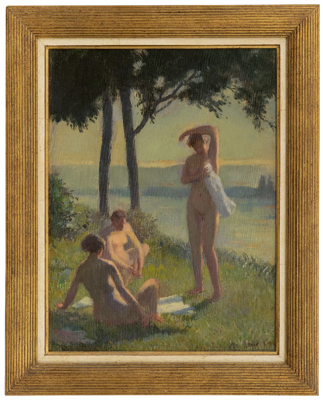 Garf S.  | Salomon Garf | Paintings offered for sale | Women bathing, oil on canvas 39.4 x 29.9 cm, signed l.r.