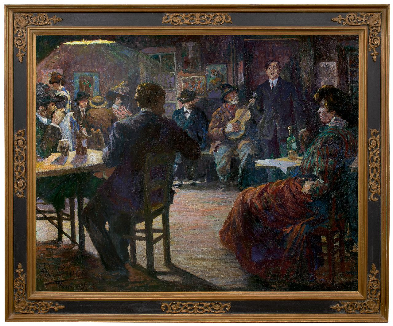 Bloos R.W.  | 'Richard' Willi Bloos, Café chantant, oil on canvas 132.5 x 165.8 cm, signed l.l. and dated 'Paris' 09