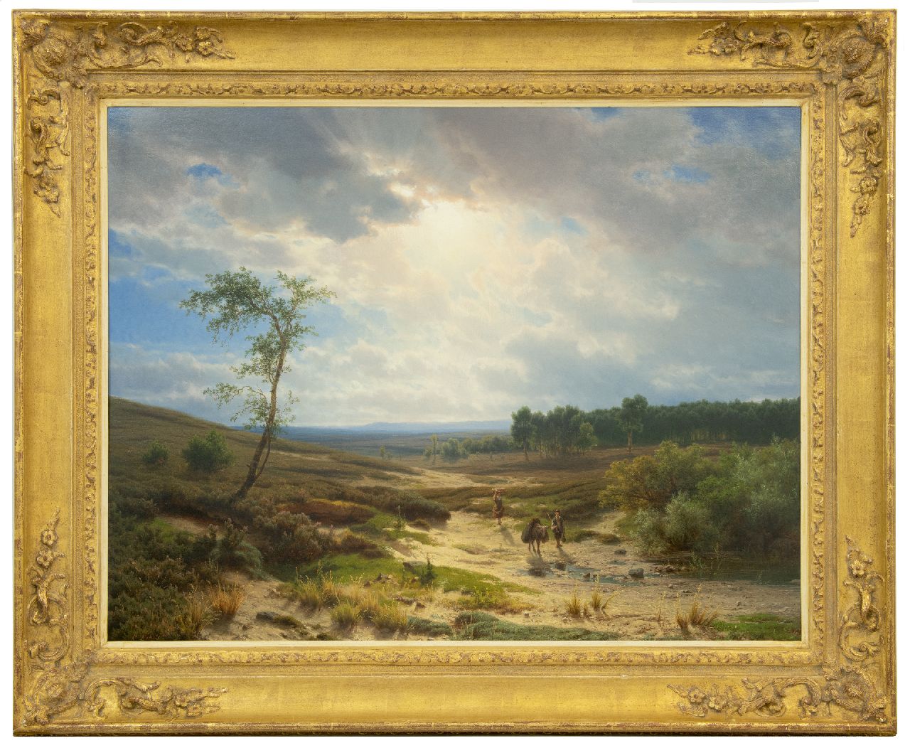 Lieste C.  | Cornelis Lieste | Paintings offered for sale | Heathland near Oosterbeek, oil on panel 70.9 x 95.2 cm, signed l.l. and painted ca. 1855