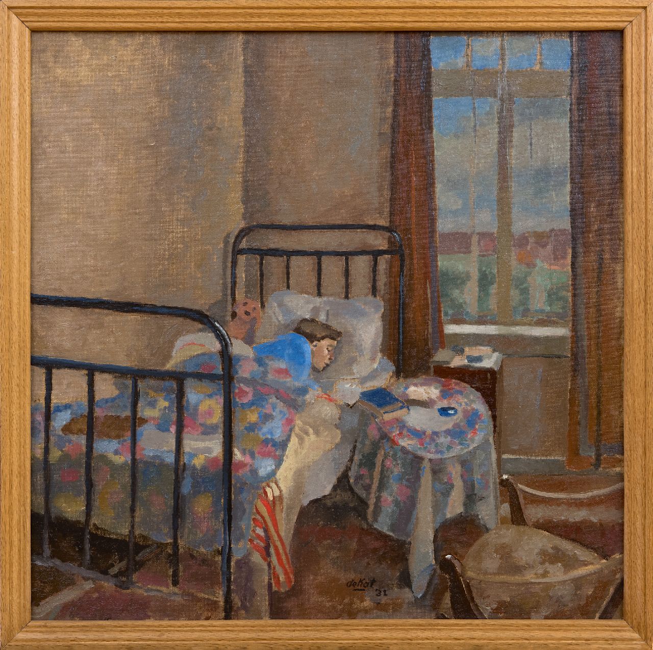 Kat O.B. de | 'Otto' Boudewijn de Kat | Paintings offered for sale | The painter's wife, Hans van Zijl, resting, oil on canvas 58.8 x 59.0 cm, signed l.c. and dated '32