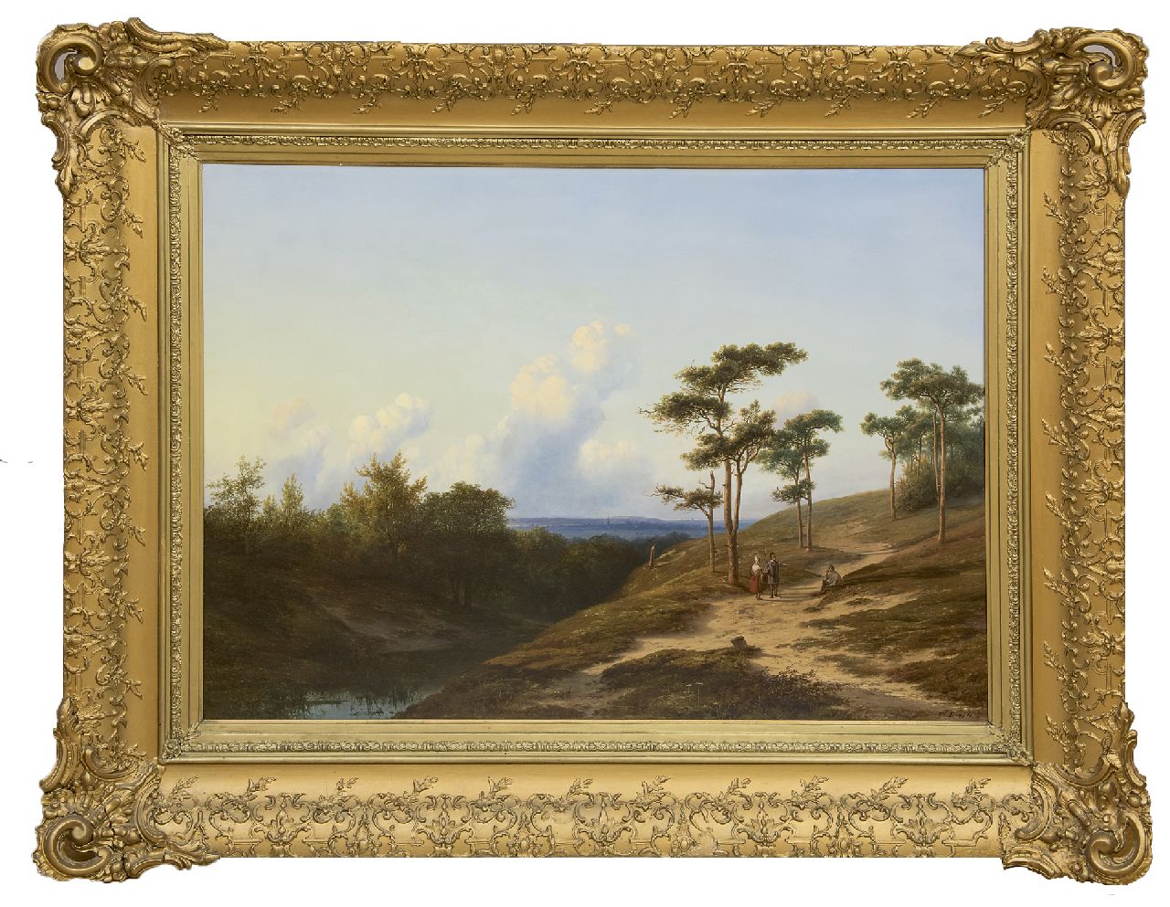 Lieste C.  | Cornelis Lieste | Paintings offered for sale | A view of the Rijn valley near Oosterbeek, oil on panel 75.5 x 101.7 cm, signed l.r. and painted ca. 1853-1861
