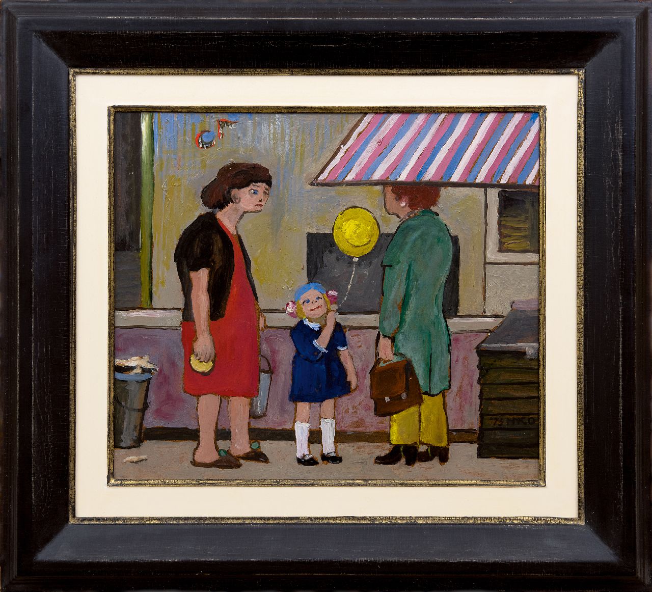 Kamerlingh Onnes H.H.  | 'Harm' Henrick Kamerlingh Onnes | Paintings offered for sale | The yellow balloon, oil on board 26.7 x 31.6 cm, signed l.r. with monogram and dated '73