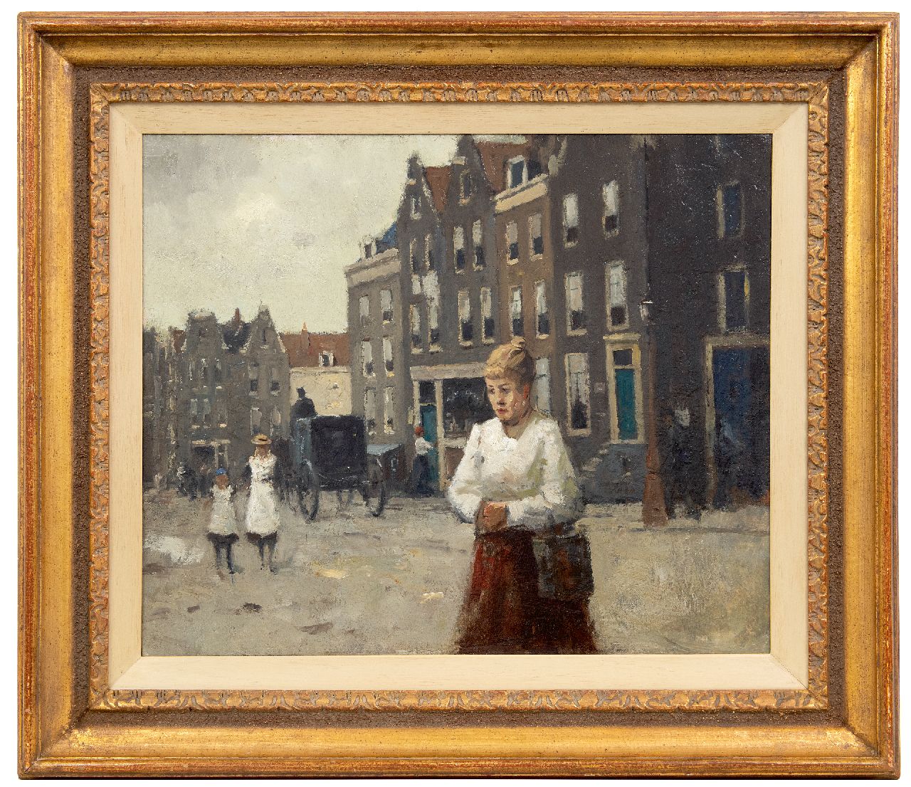 Ligtelijn E.J.  | Evert Jan Ligtelijn | Paintings offered for sale | A view in Haarlem, oil on canvas 51.1 x 60.4 cm