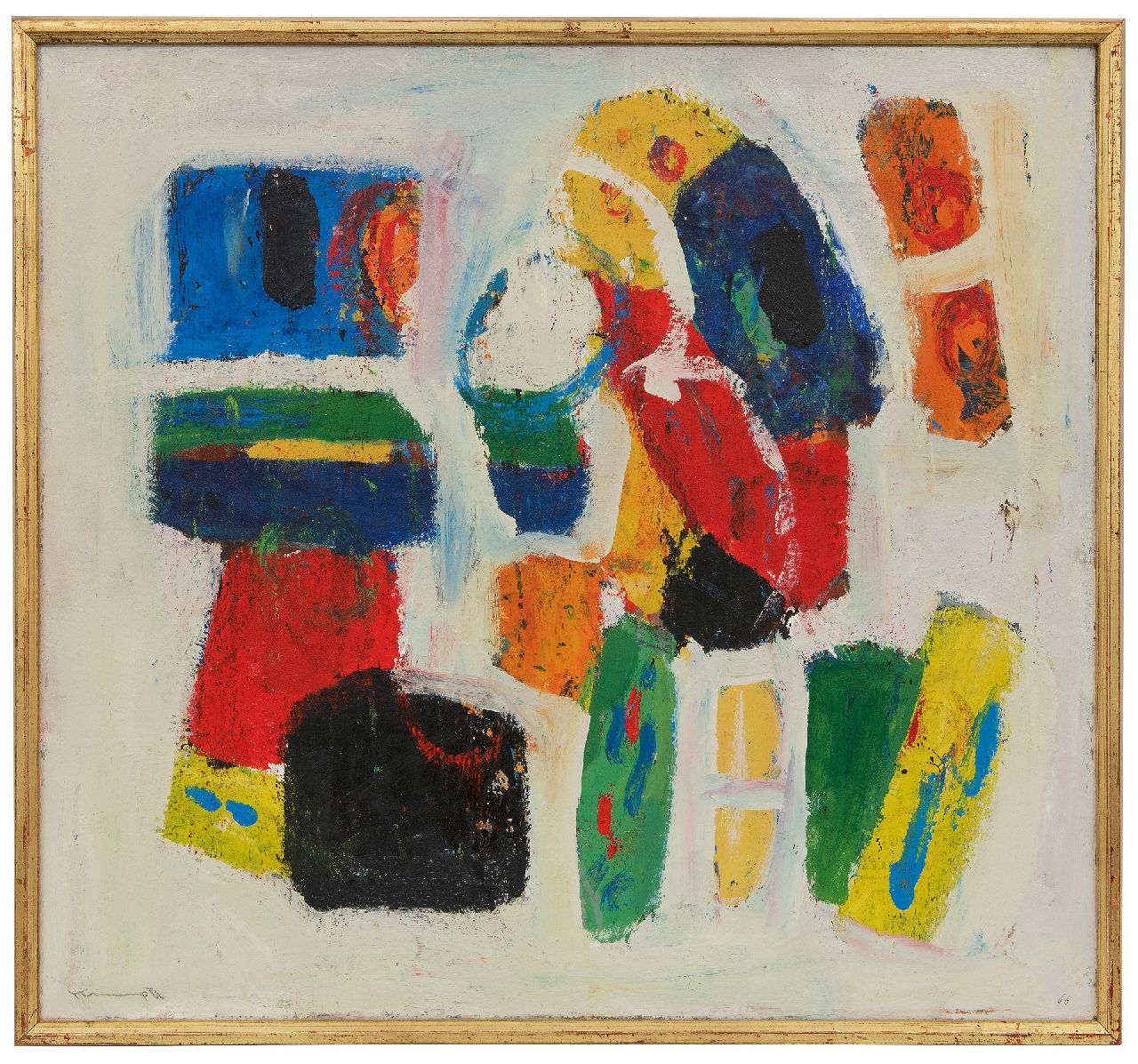 Kropff J.  | Johan 'Joop' Kropff | Paintings offered for sale | Composition, oil on canvas 50.4 x 54.7 cm, signed l.l. and on the reverse and dated '66