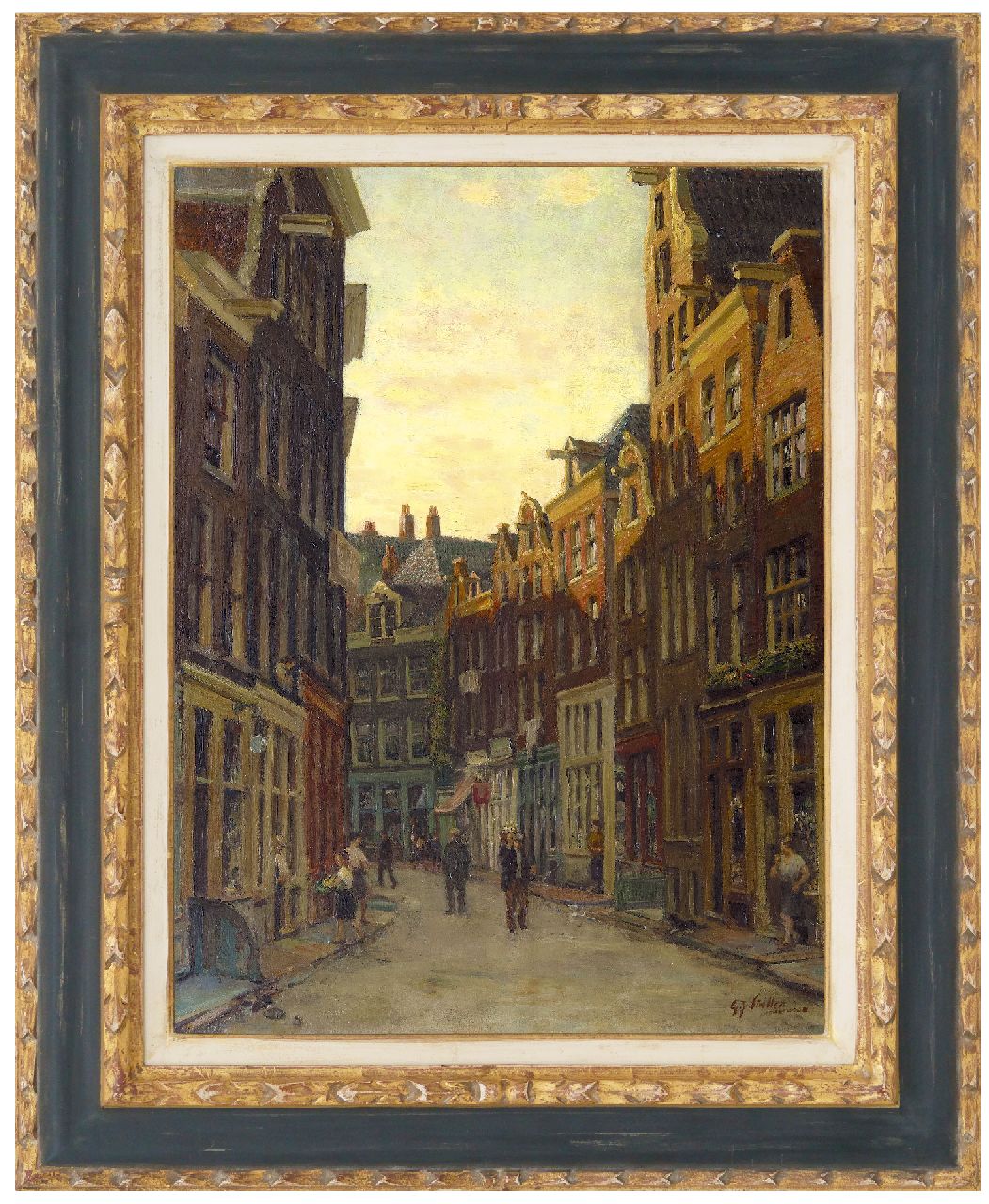 Staller G.J.  | Gerard Johan Staller | Paintings offered for sale | The Zeedijk in Amsterdam, oil on panel 47.7 x 35.7 cm, signed l.r.
