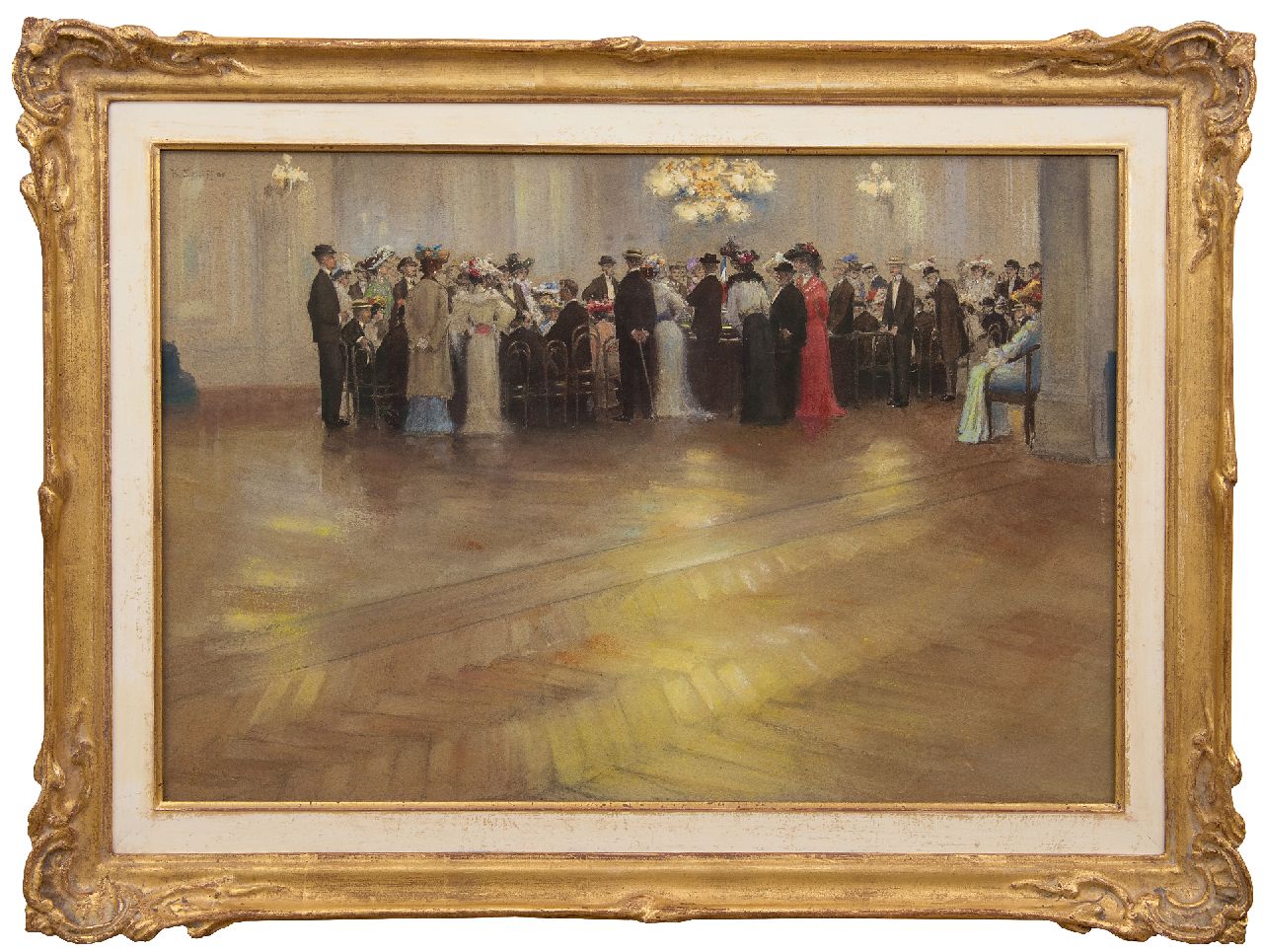 Schiff R.  | Robert Schiff, At the casino, pastel and watercolour on board 35.9 x 52.0 cm, signed u.l. and dated '05