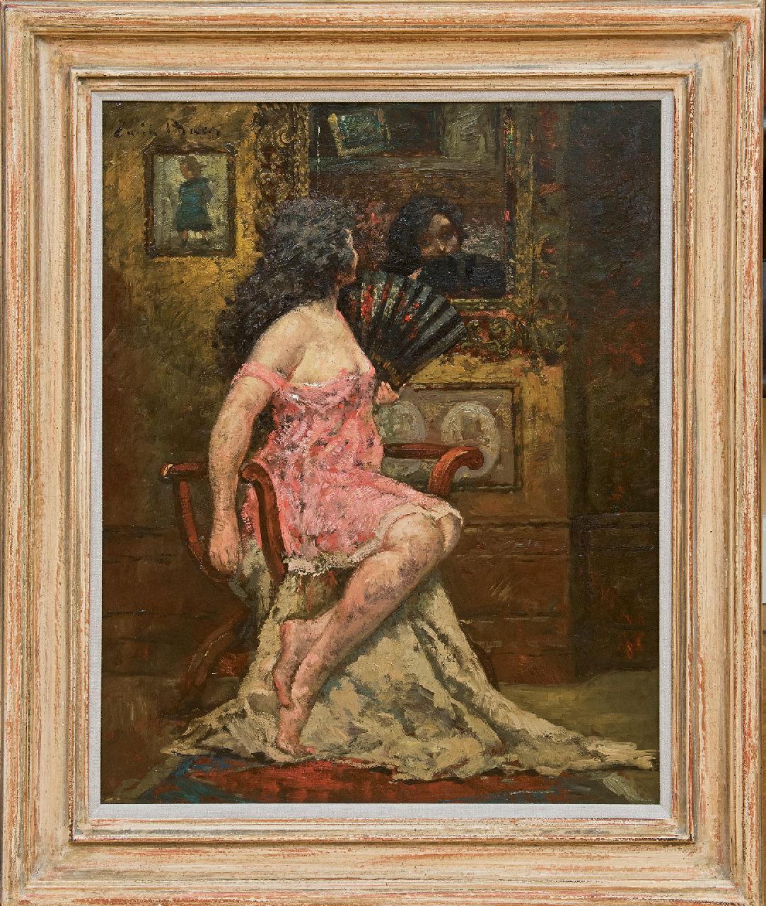 Baes E.  | Emile Baes | Paintings offered for sale | The Spanish fan, oil on canvas 70.7 x 56.1 cm, signed u.l.
