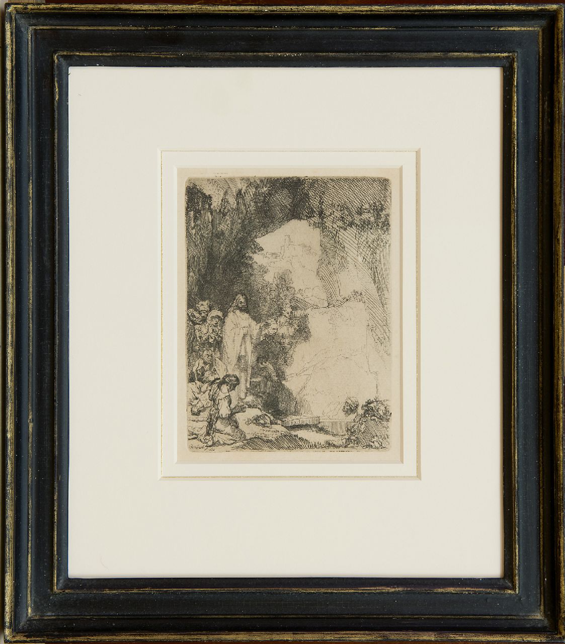 Rembrandt (Rembrandt Harmensz. van Rijn)   | Rembrandt (Rembrandt Harmensz. van Rijn), The raising of Lazarus, etching 15.0 x 11.4 cm, signed l.l. in the plate and dated in the plate 1642